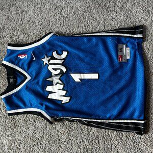 Youth VINTAGE NIKE TRACY MCGRADY #1 ORLANDO MAGIC SEWN NBA JERSEY SIZE